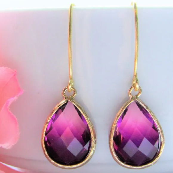 Ombr Handcrafted Glass 18k Gold Finish Earrings 15 44$